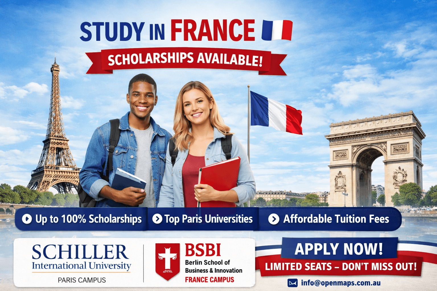 π«π· Study in France: Scholarships & Affordable Options (2026)